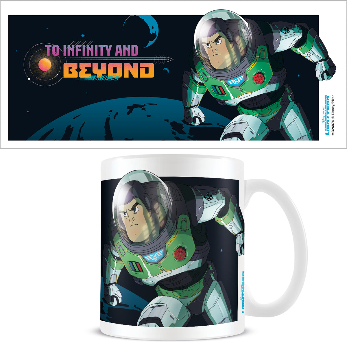 Lightyear To Infinity & Beyond Ceramic Mug - Buzz Lightyear Themed, 0.57 Pint Capacity, Officially Licensed - View #4