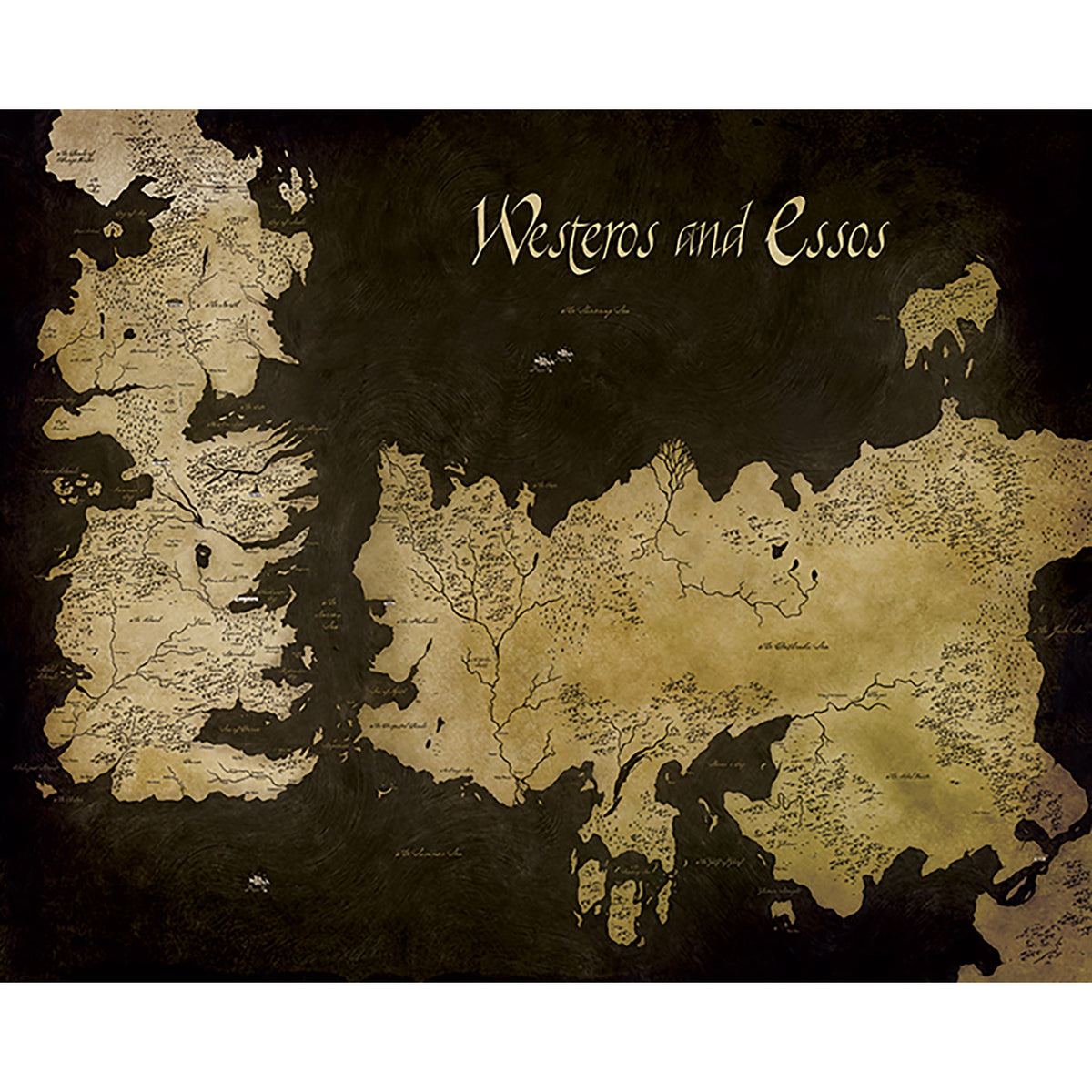 Pyramid America Póster de Mapa de Juego de Tronos de Westeros y Essos para decoración de pared, 90 x 60 pulgadas Pyramid America Póster de Mapa de Juego de Tronos de Westeros y Essos para decoración de pared, 90 x 60 pulgadas