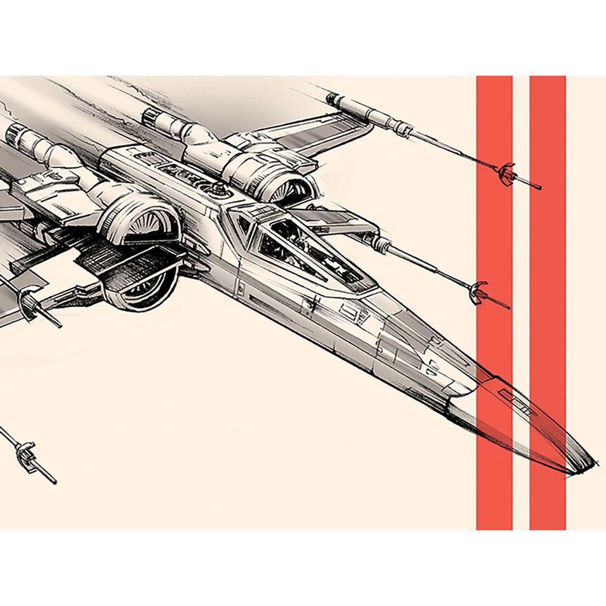 Star Wars Episode Vii (X-Wing Pencil Art) 60X80 – Pyramid