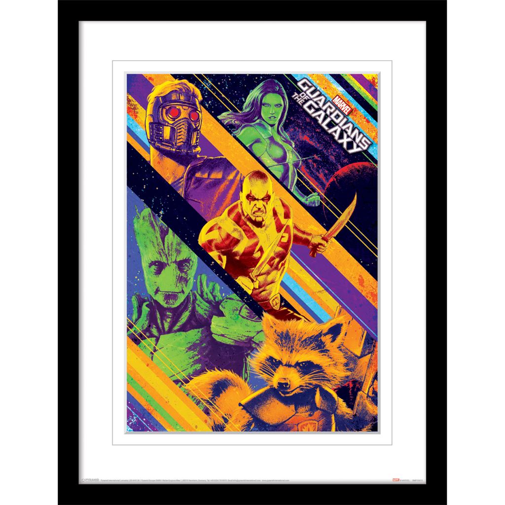 Guardians Of The Galaxy (Character Collage) 30 x 40cm Collector Print (Digital Mounted Framed)