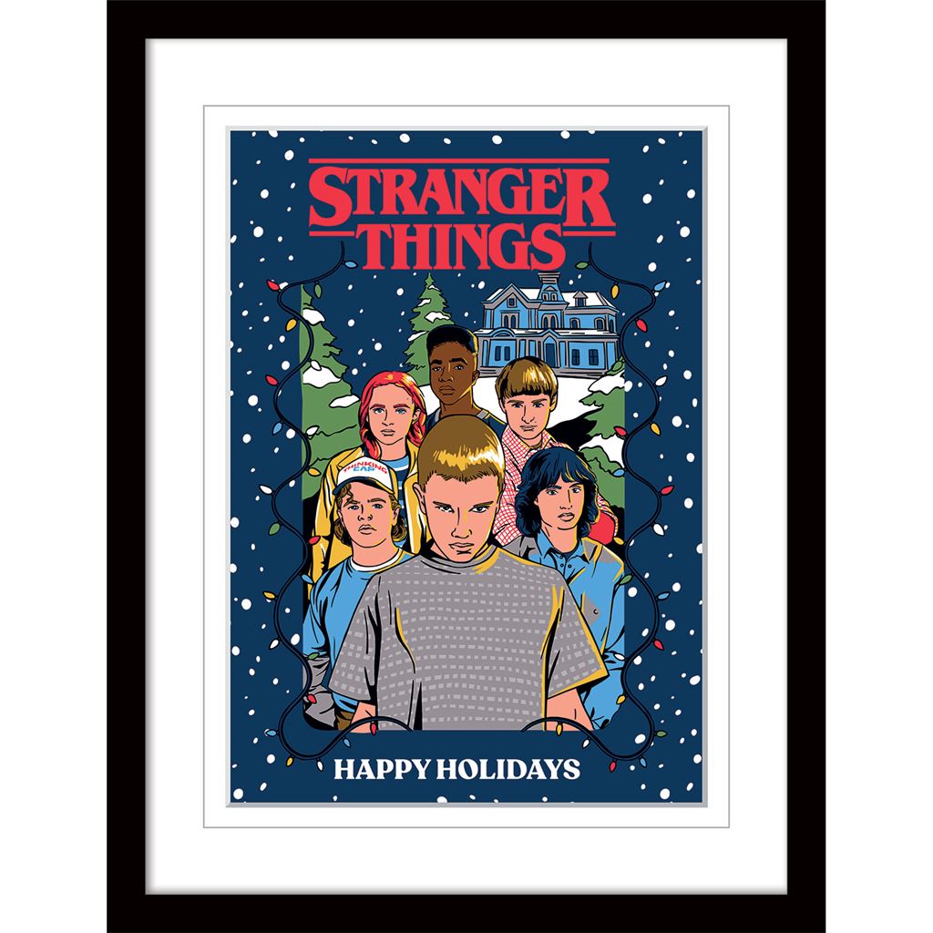 Stranger Things 4 (Happy Holidays) 30 x 40cm Collector Print (Digital Mounted Framed)