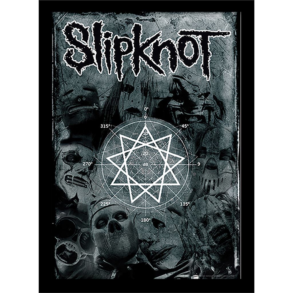 Slipknot (Pentagram) 30 x 40cm Collector Print (Framed)