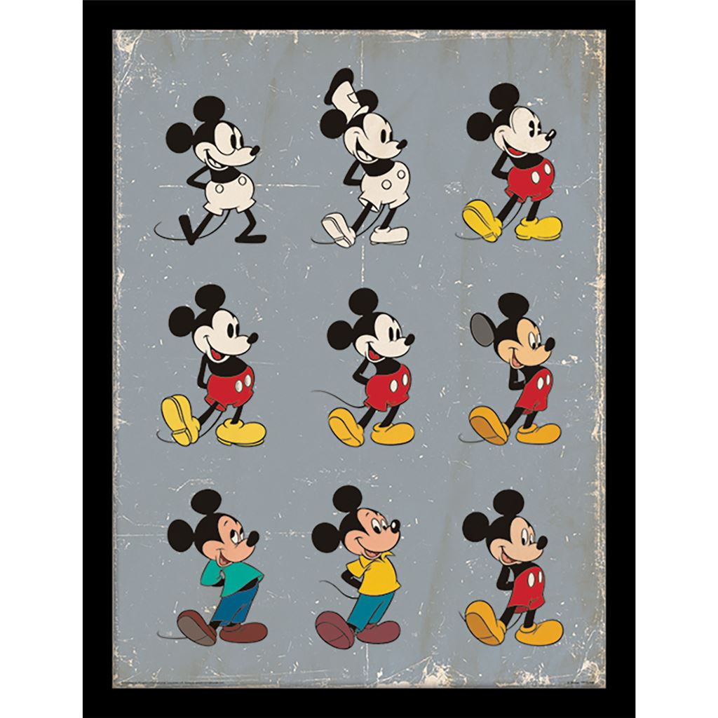 Mickey Mouse (Evolution) 30 x 40cm Collector Print (Framed)
