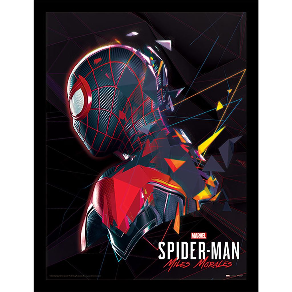 Spider-Man Miles Morales (System Shock) 30 x 40cm Collector Print (Framed)