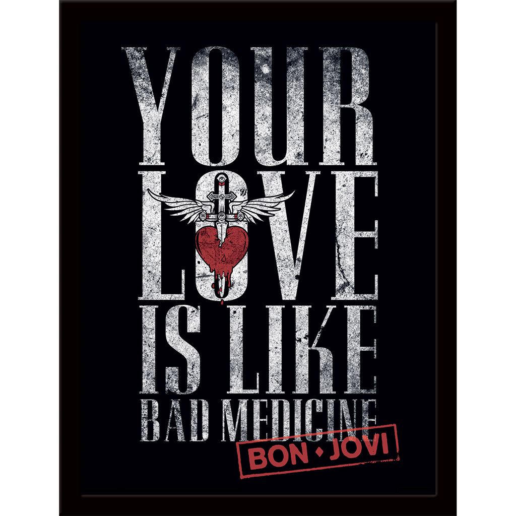 Bon Jovi (Bad Medicine) 30 x 40cm Collector Print (Framed)