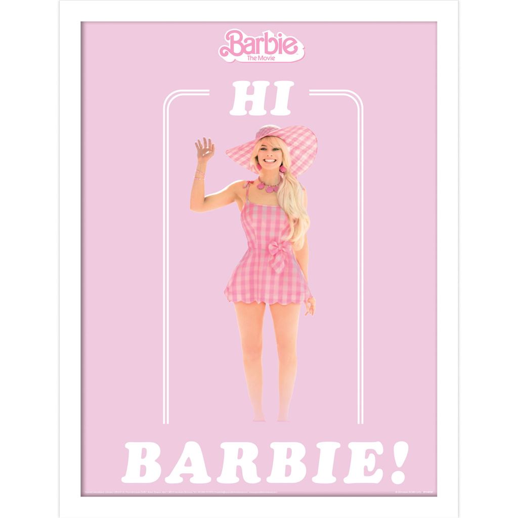Barbie Movie (Hi Barbie) 30 x 40cm Collector Print (Framed)