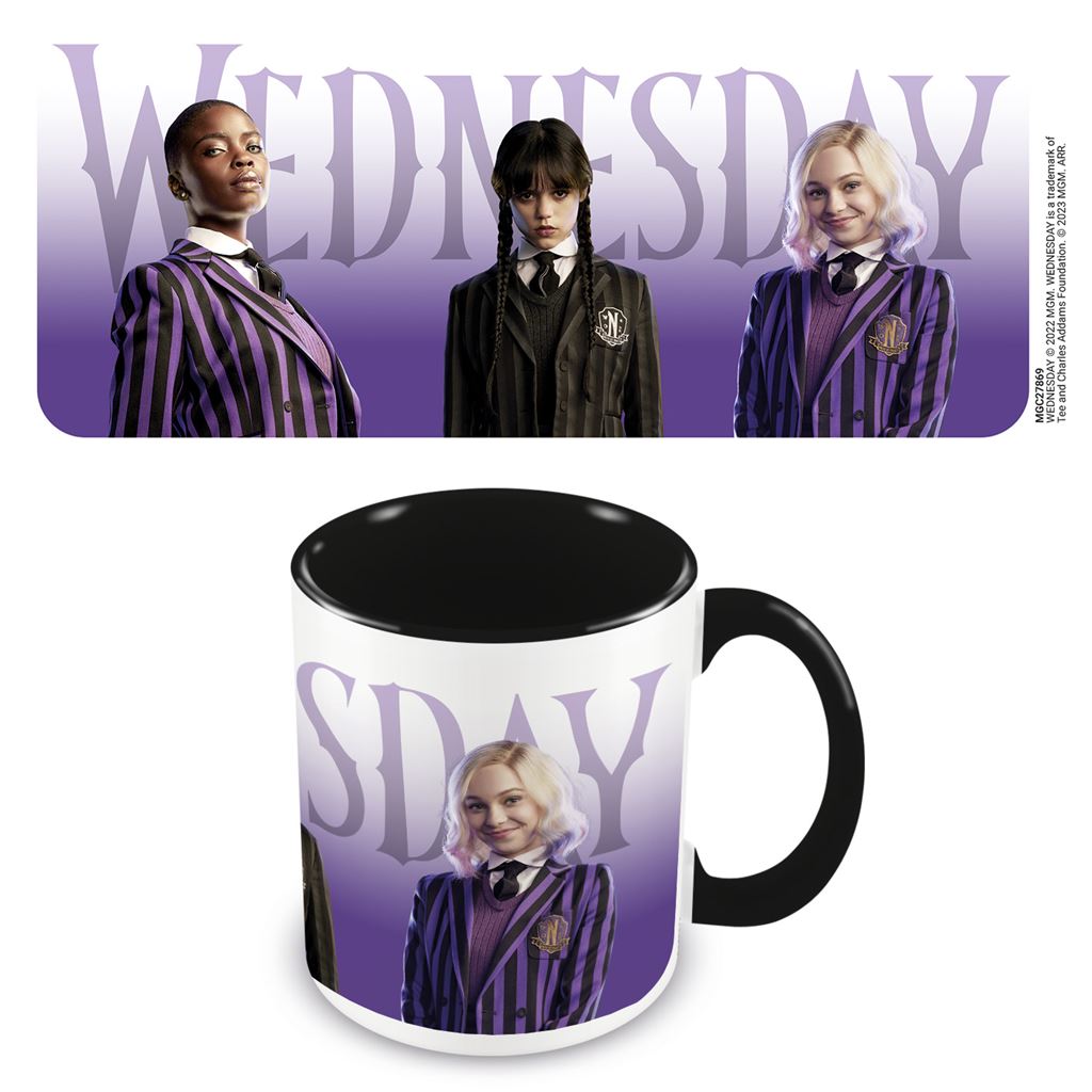 Wednesday (Nevermore Students) Black 11oz/315ml Coloured Inner Mug