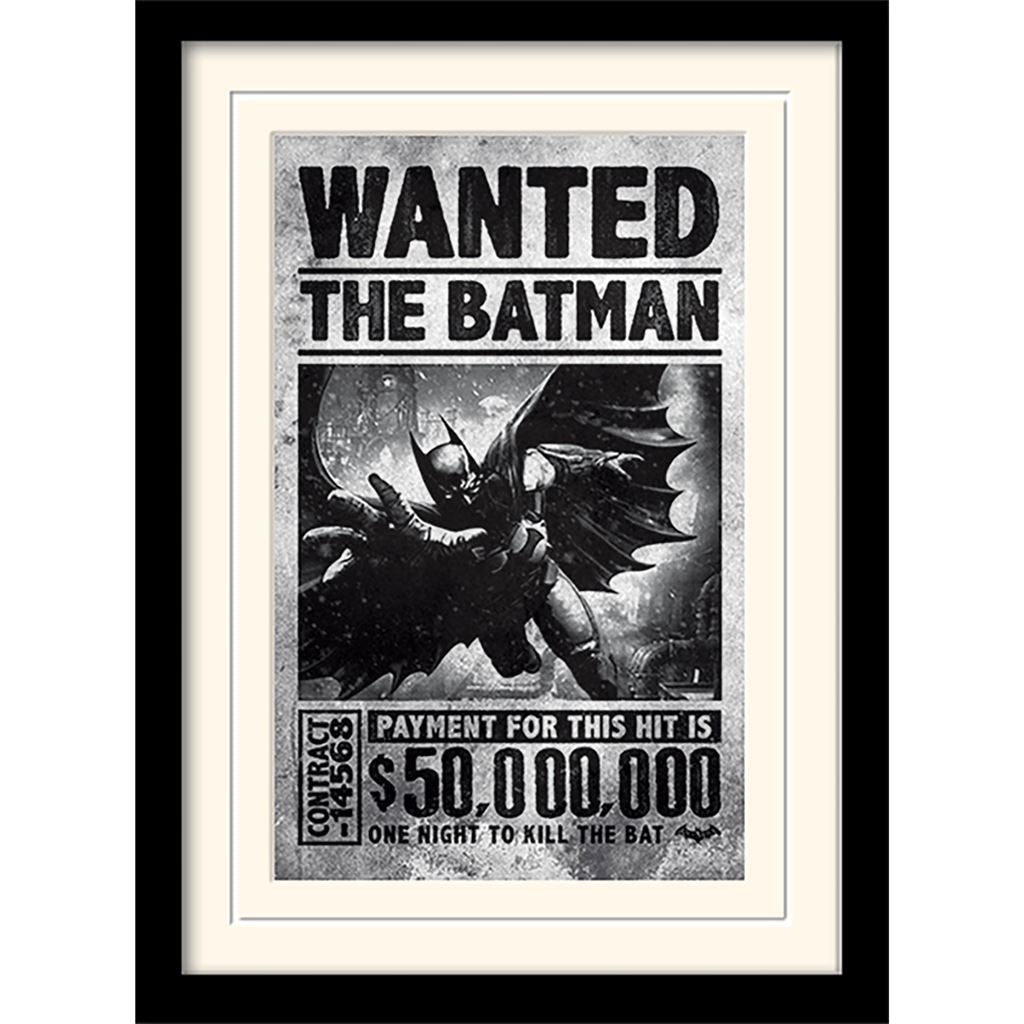 Batman Arkham Origins (Wanted) 30 x 40cm Collector Print (Mounted Framed)