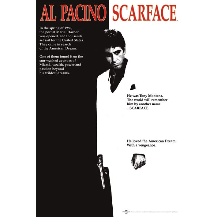 Scarface - Movie Sheet  61 X 91.5cm Maxi Poster
