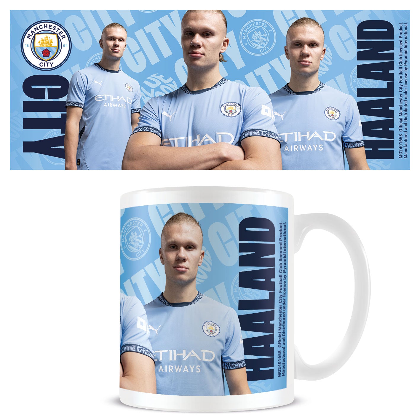 Manchester City スターリング ポスター（額縁付き） Manchester City – Pyramid International
