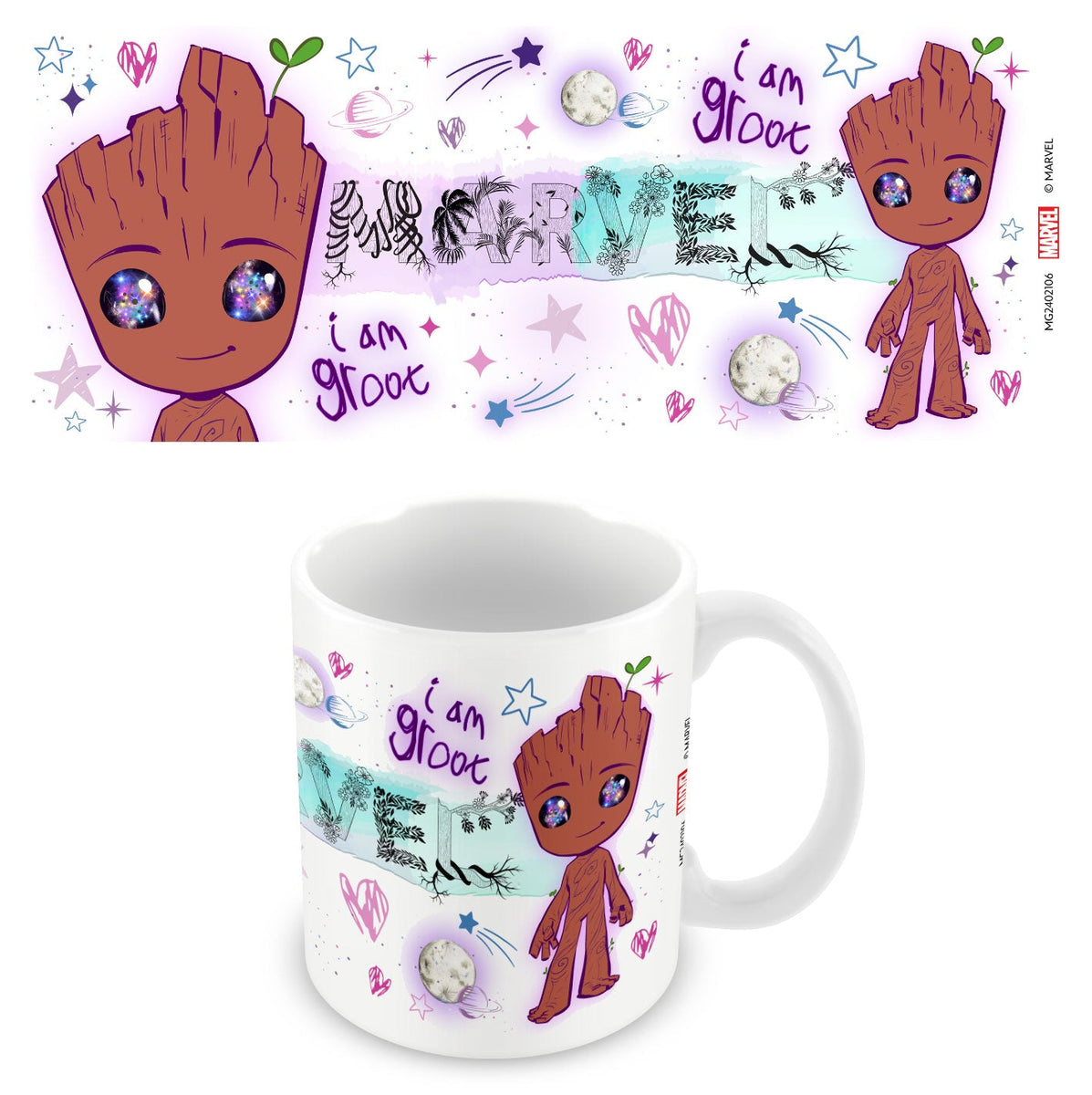 Marvel (Groot Galaxy Eyes - Patricia) Mug Amazon - Princes Trust ...
