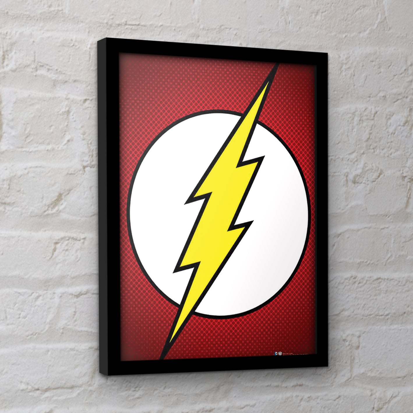  DC Comics The Flash Symbol Framed Print, 30 x 40 cm: Posters &  Prints