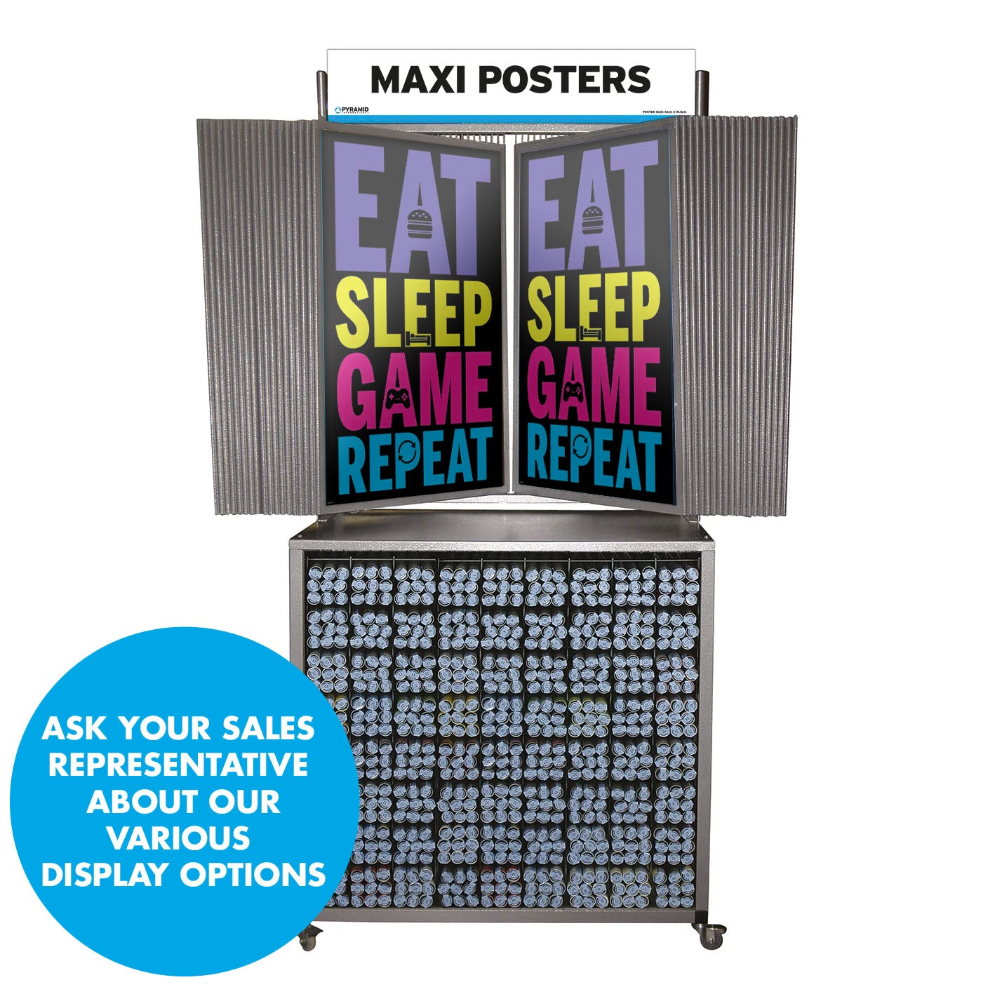 Eat, Sleep, – Repeat (Gaming) Pyramid Game, Maxi International Poster
