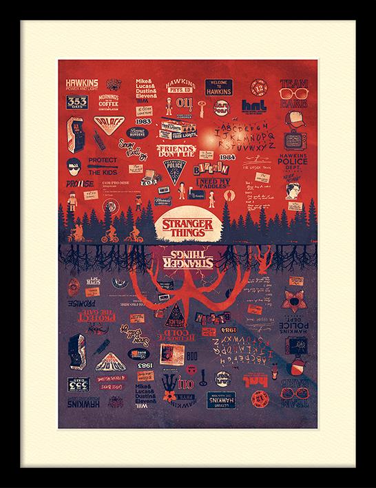 Stranger Things (The Upside Down) 30 x 40cm Collector Print (Digital Mounted Framed)