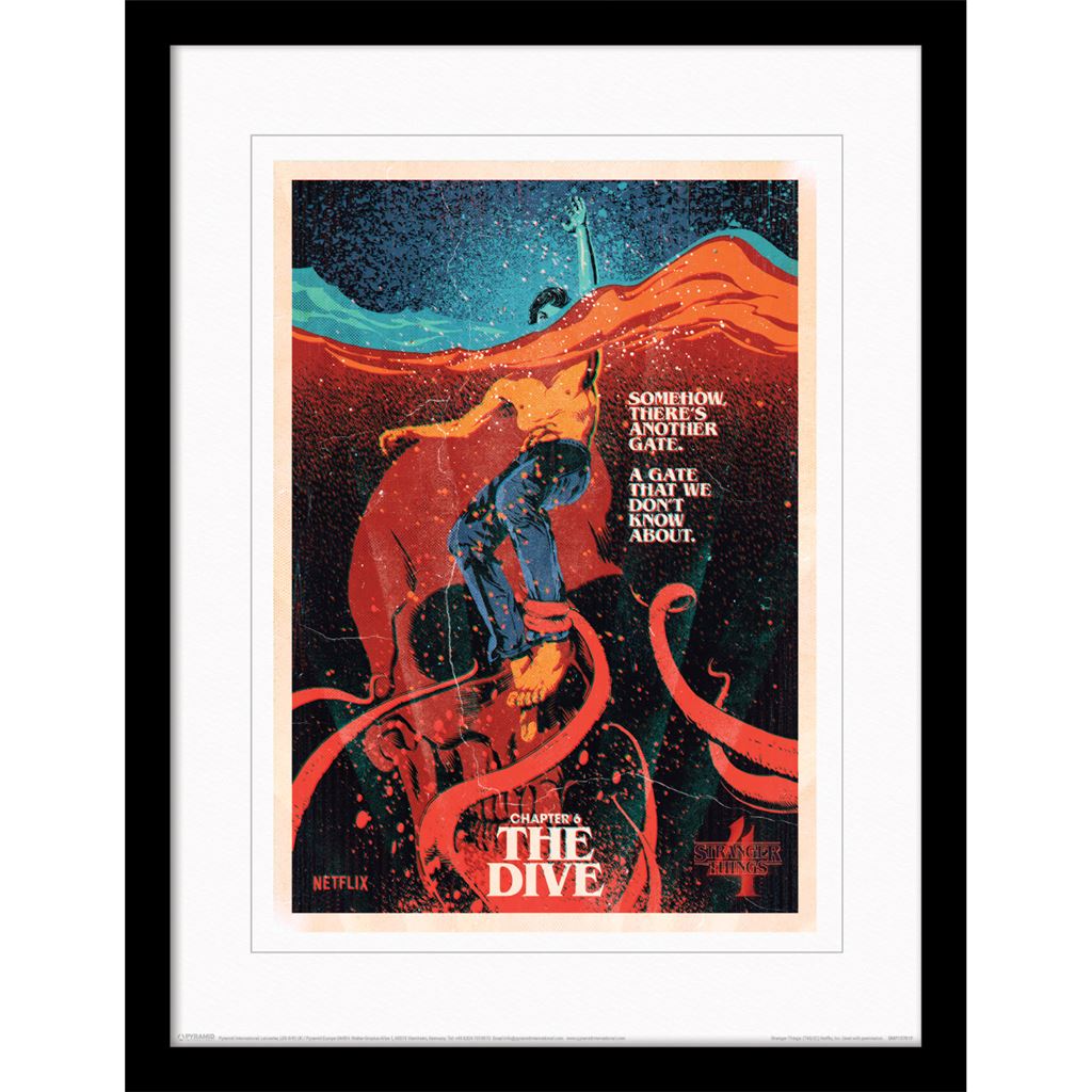 Stranger Things 4 (Chapter 6 The Dive) 30 x 40cm Collector Print (Digital Mounted Framed)