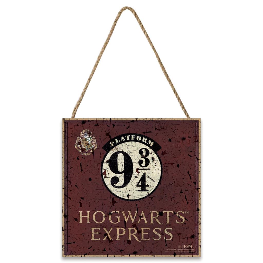 Harry Potter (Hogwarts Express Platform 9 3/4) 20 x 20cm Wooden Block