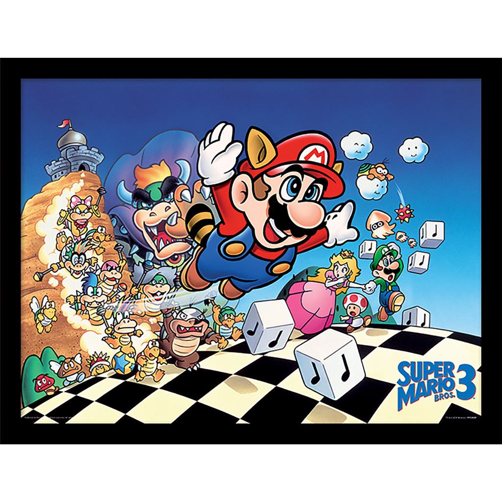 Super Mario Bros. 3 (Art) 30 x 40cm Collector Print (Framed)