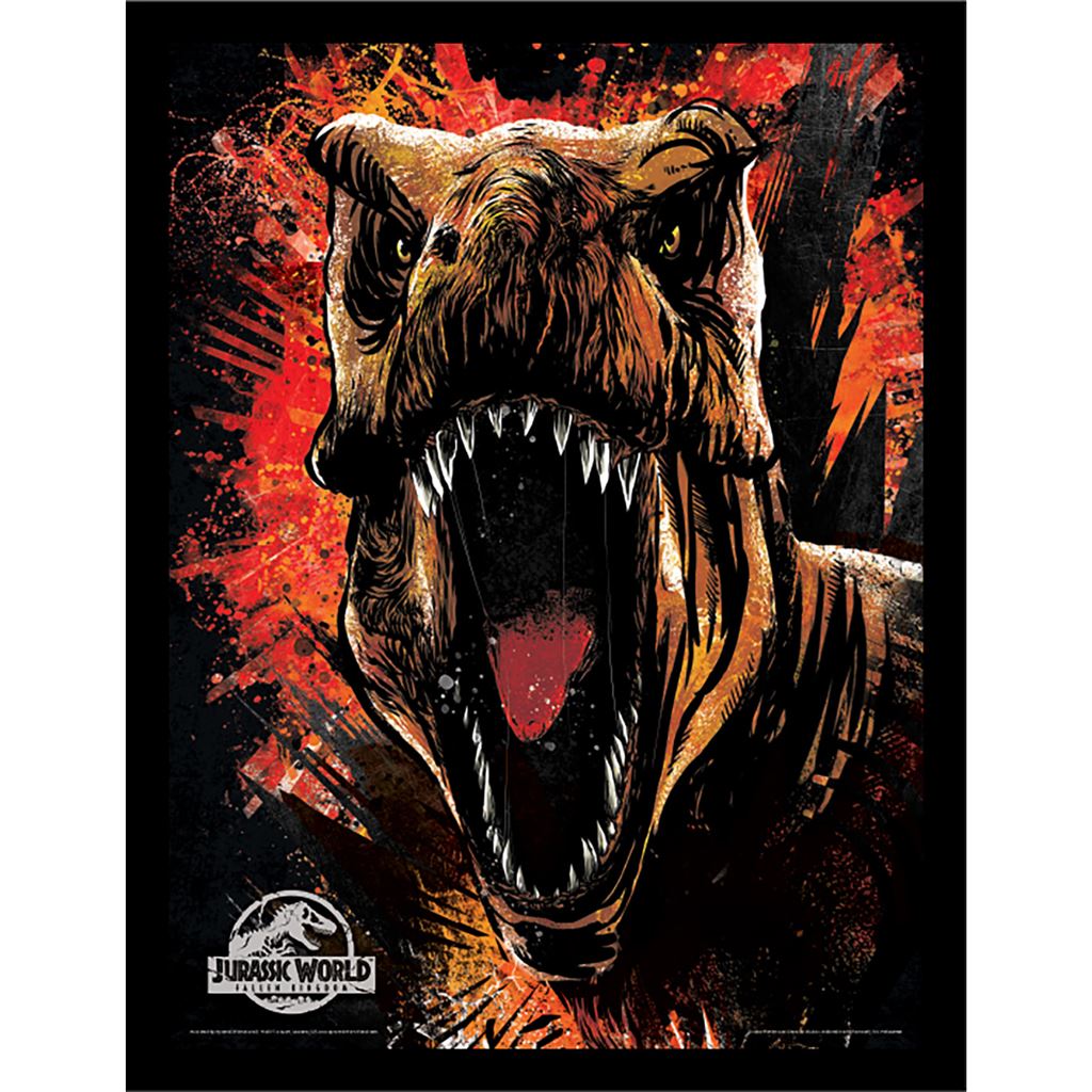Jurassic World Fallen Kingdom (T-Rex Sketch) 30 x 40cm Collector Print (Framed)