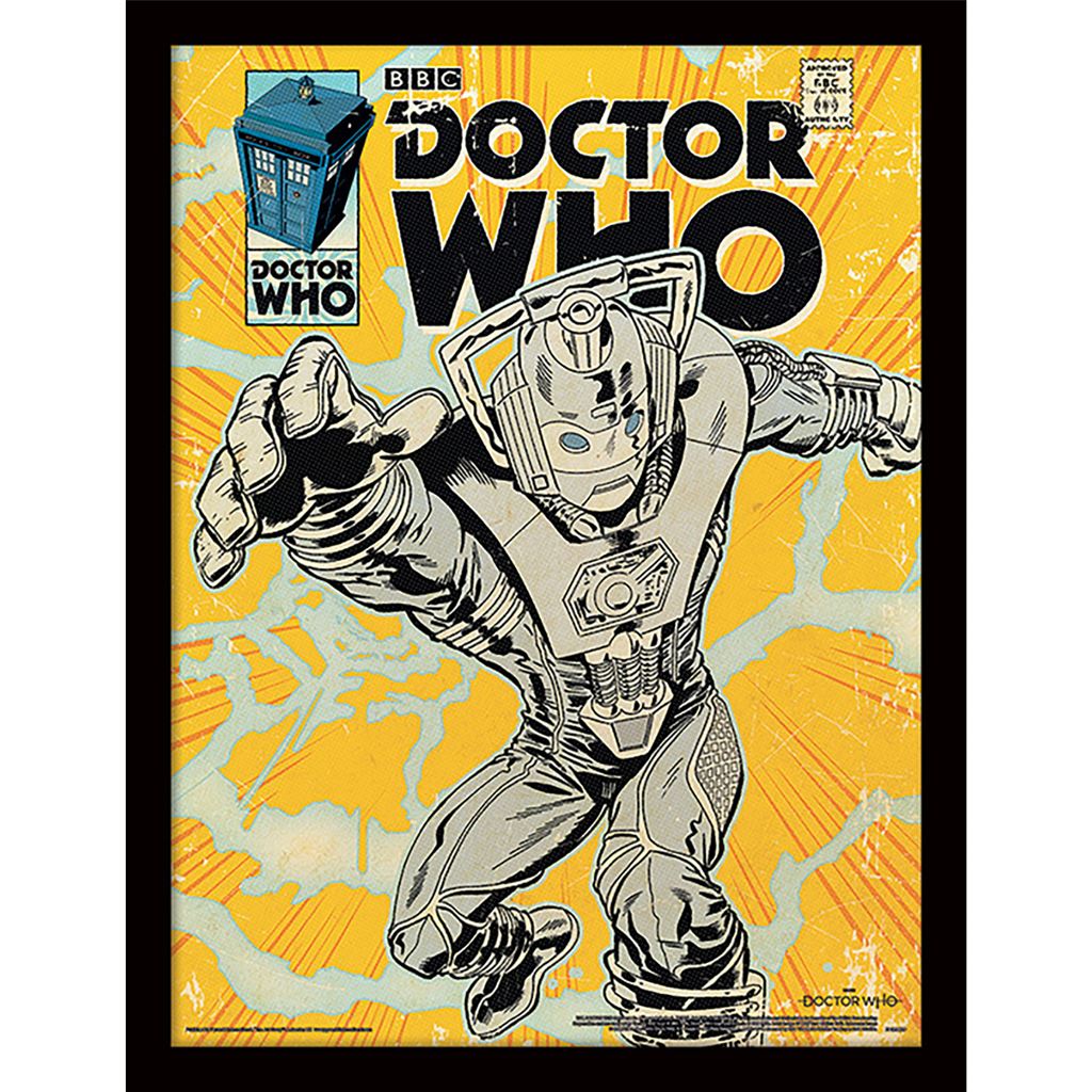 Doctor Who (Cyberman Comic) 30 x 40cm Collector Print (Framed)