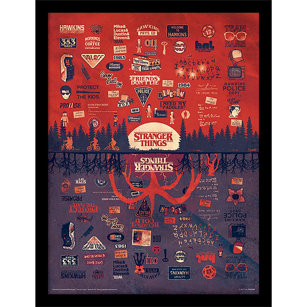 Stranger Things (The Upside Down) 30 x 40cm Collector Print (Framed)