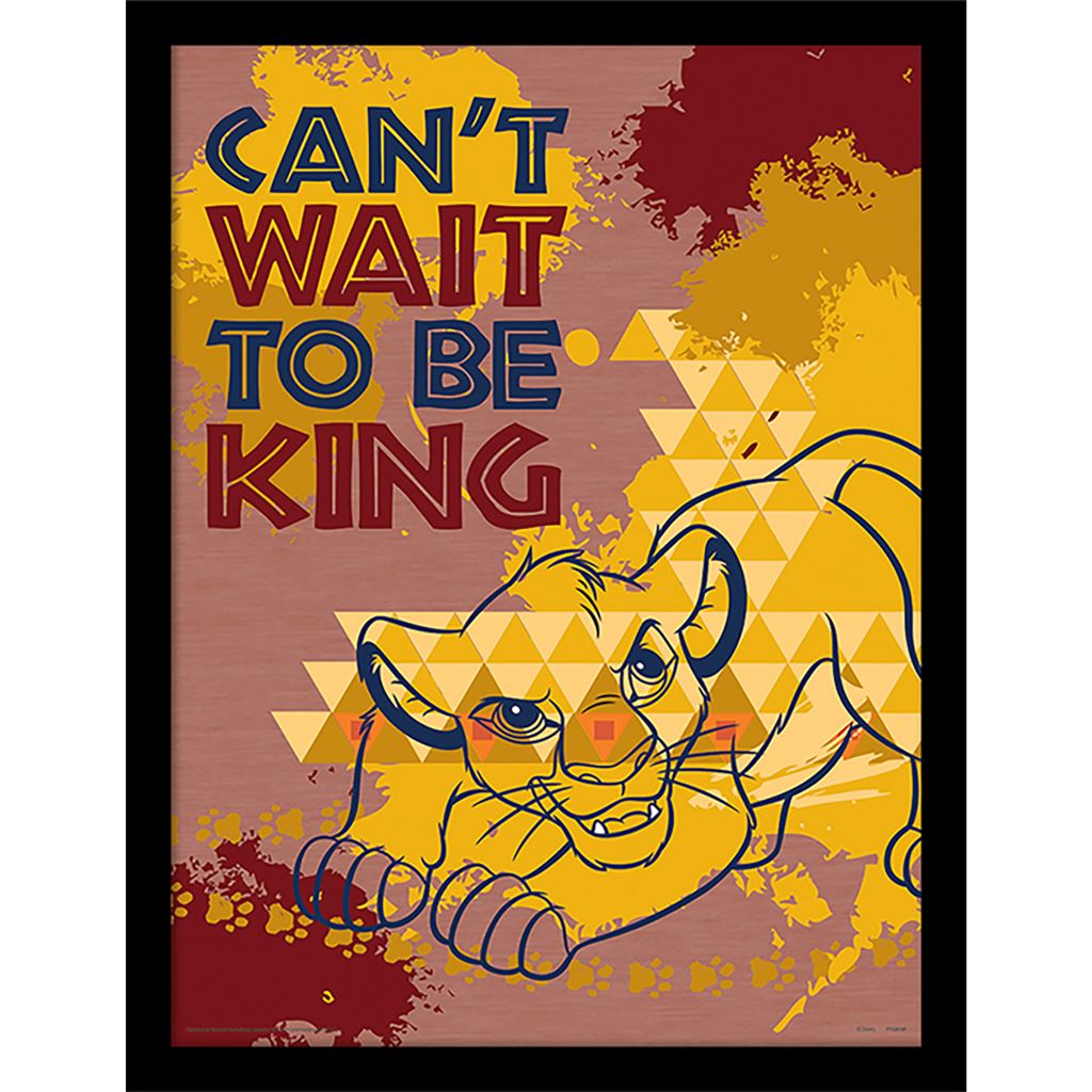 The Lion King (Can't Wait to Be King) 30 x 40cm Collector Print (Framed)
