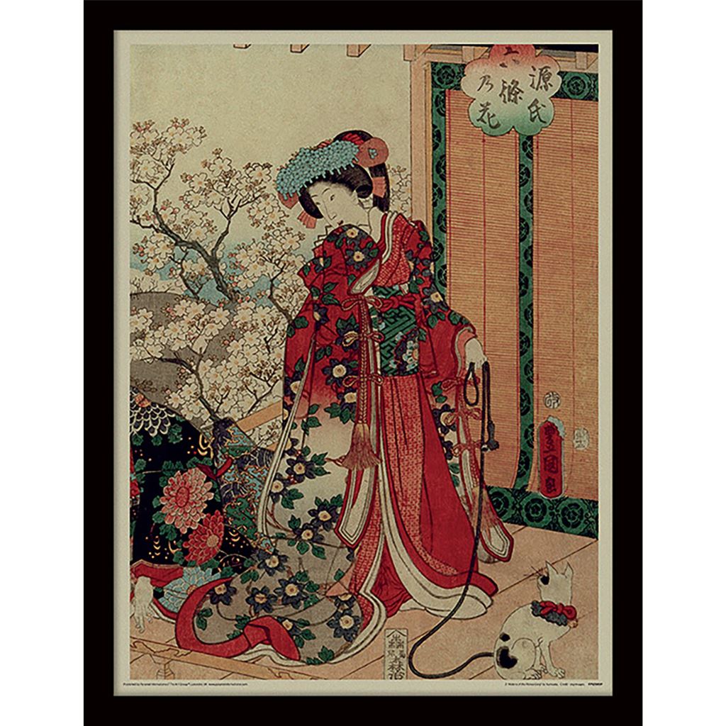 Kunisada (History of The Prince Genji - Princess) 30 x 40cm Collector Print (Framed)