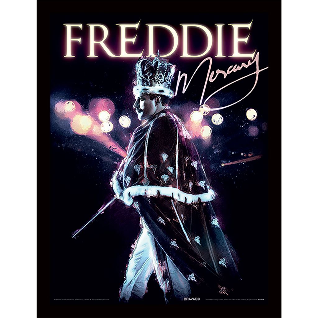Freddie Mercury (Royal Portrait) 30 x 40cm Collector Print (Framed)