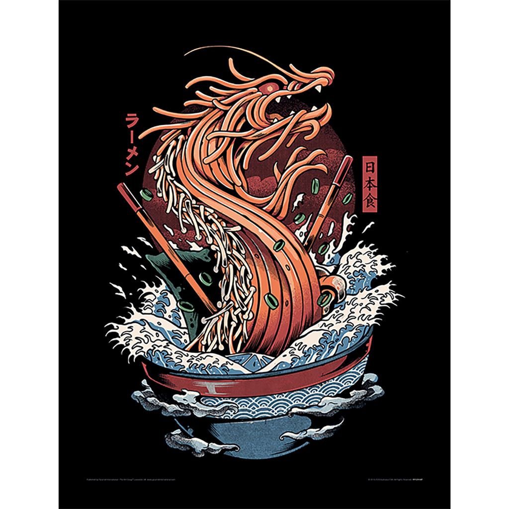 Ilustrata (Dragon Ramen) 30 x 40cm Collector Print (Framed)