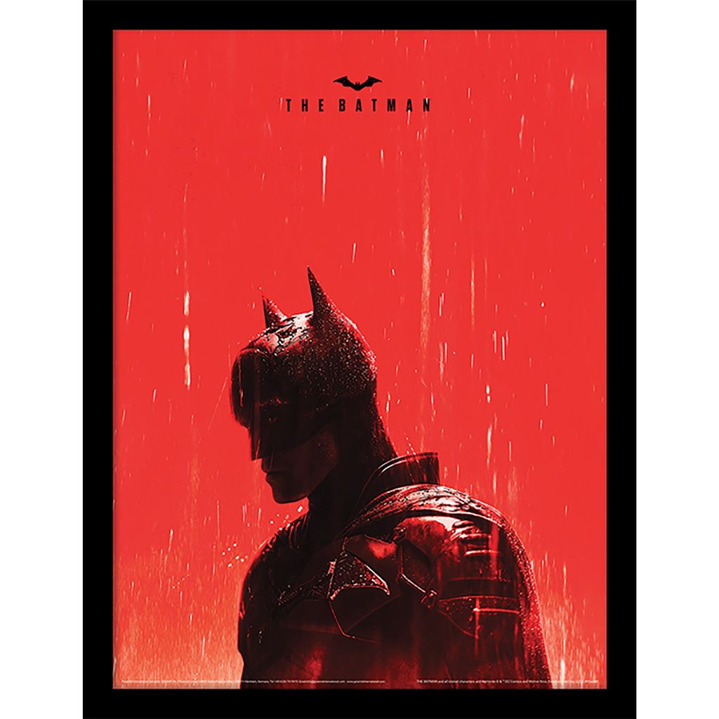 The Batman (Rain) 30 x 40cm Collector Print (Framed)