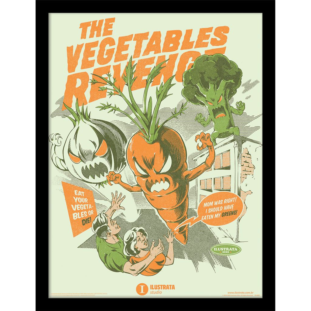 Ilustrata (The Vegetables Revenge) 30 x 40cm Collector Print (Framed)