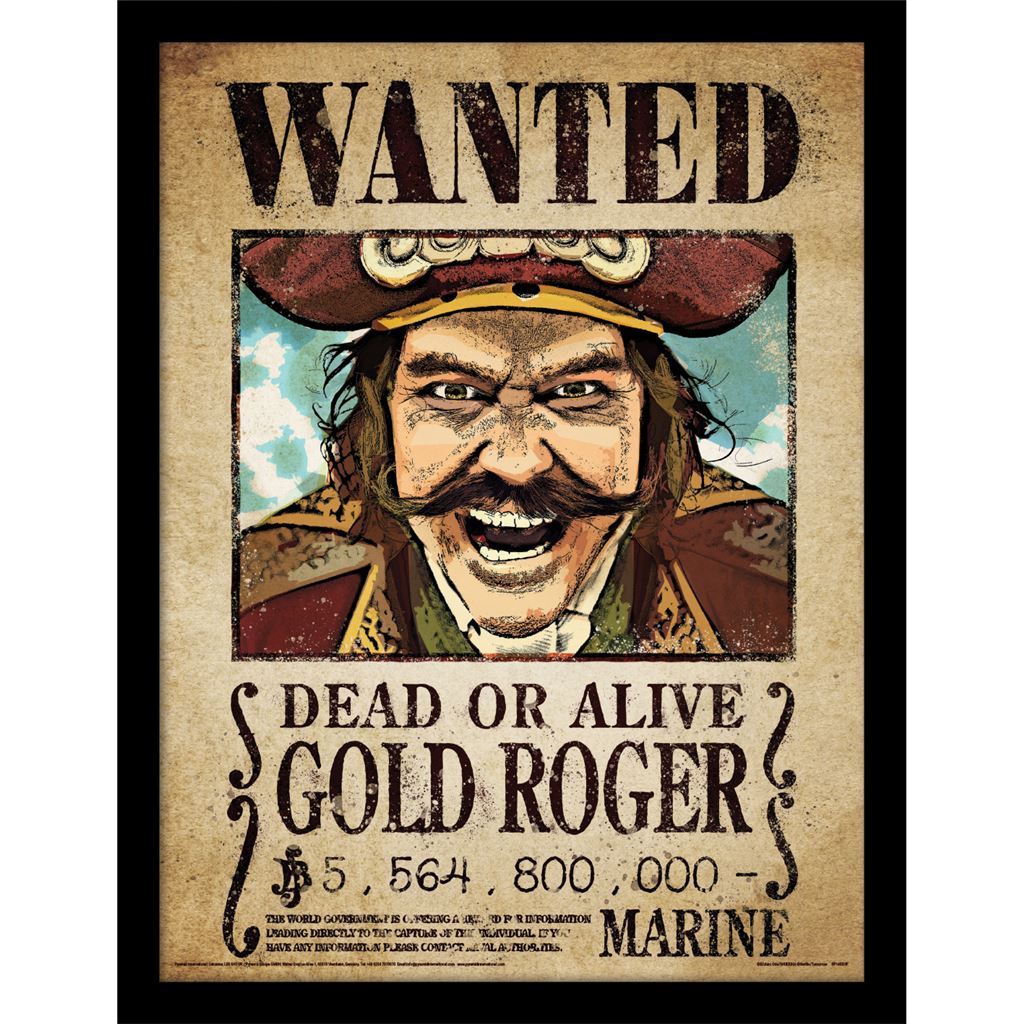 Gold Roger One Piece Wanted Poster Poster for Sale by One Piece