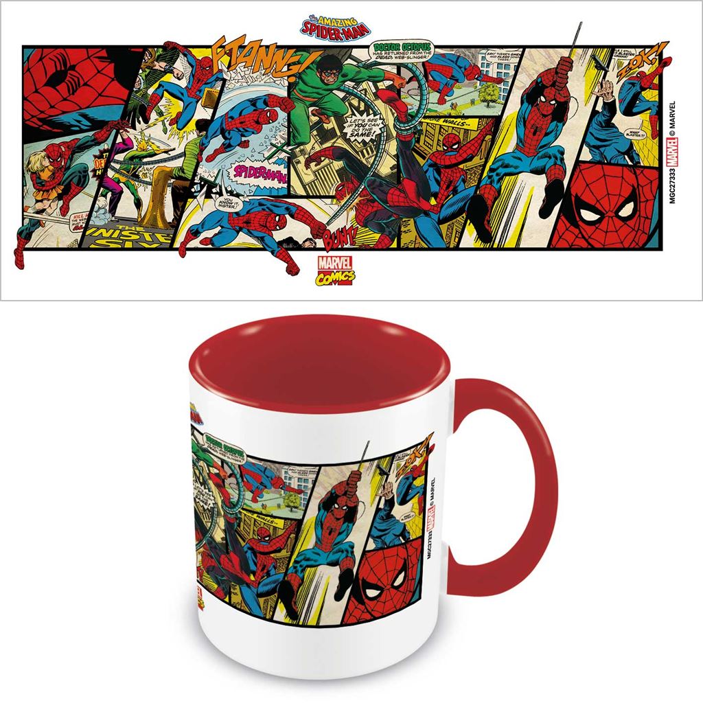 Marvel Comics (Spider-Man Panels) Red 11oz/315ml