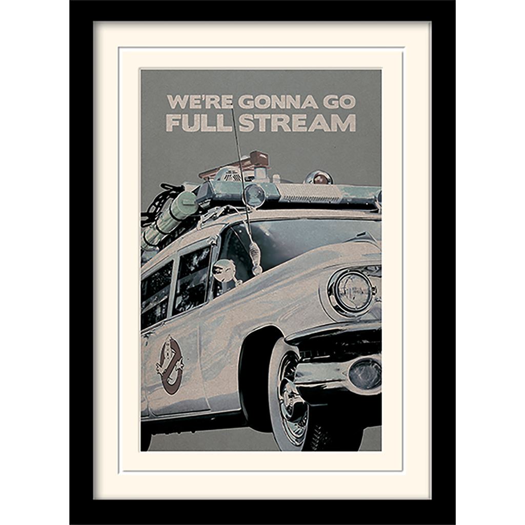 Ghostbusters (Ectomobile) 30 x 40cm Collector Print (Mounted Framed)