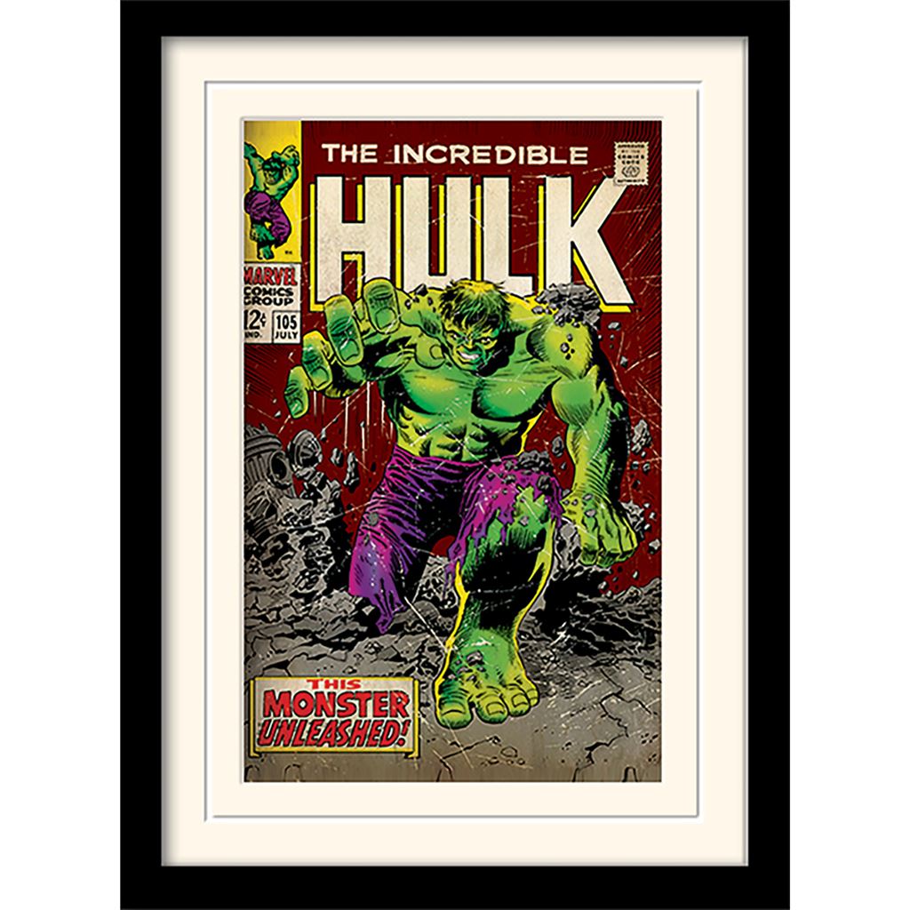 Incredible Hulk (Monster Unleashed) 30 x 40cm Collector Print (Mounted Framed)