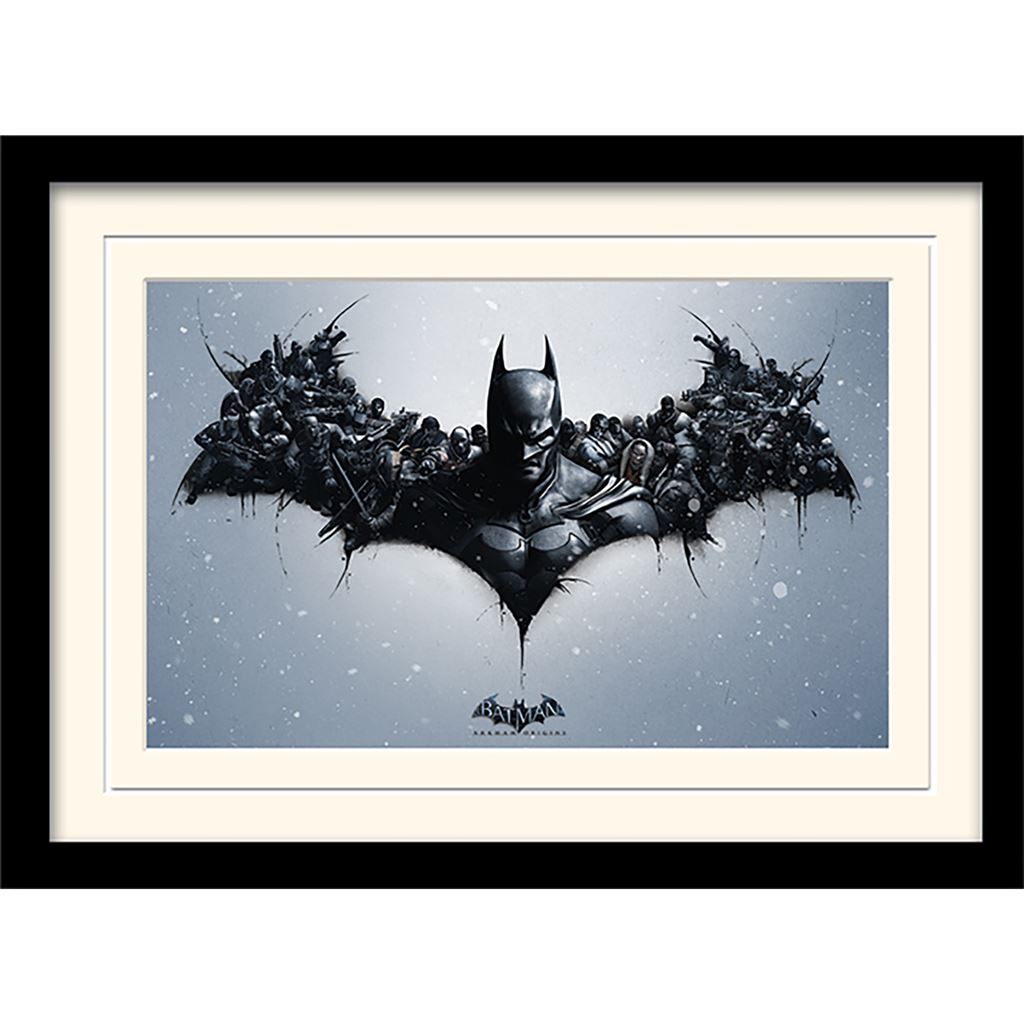Batman Arkham Origins (Logo) 30 x 40cm Collector Print (Mounted Framed)