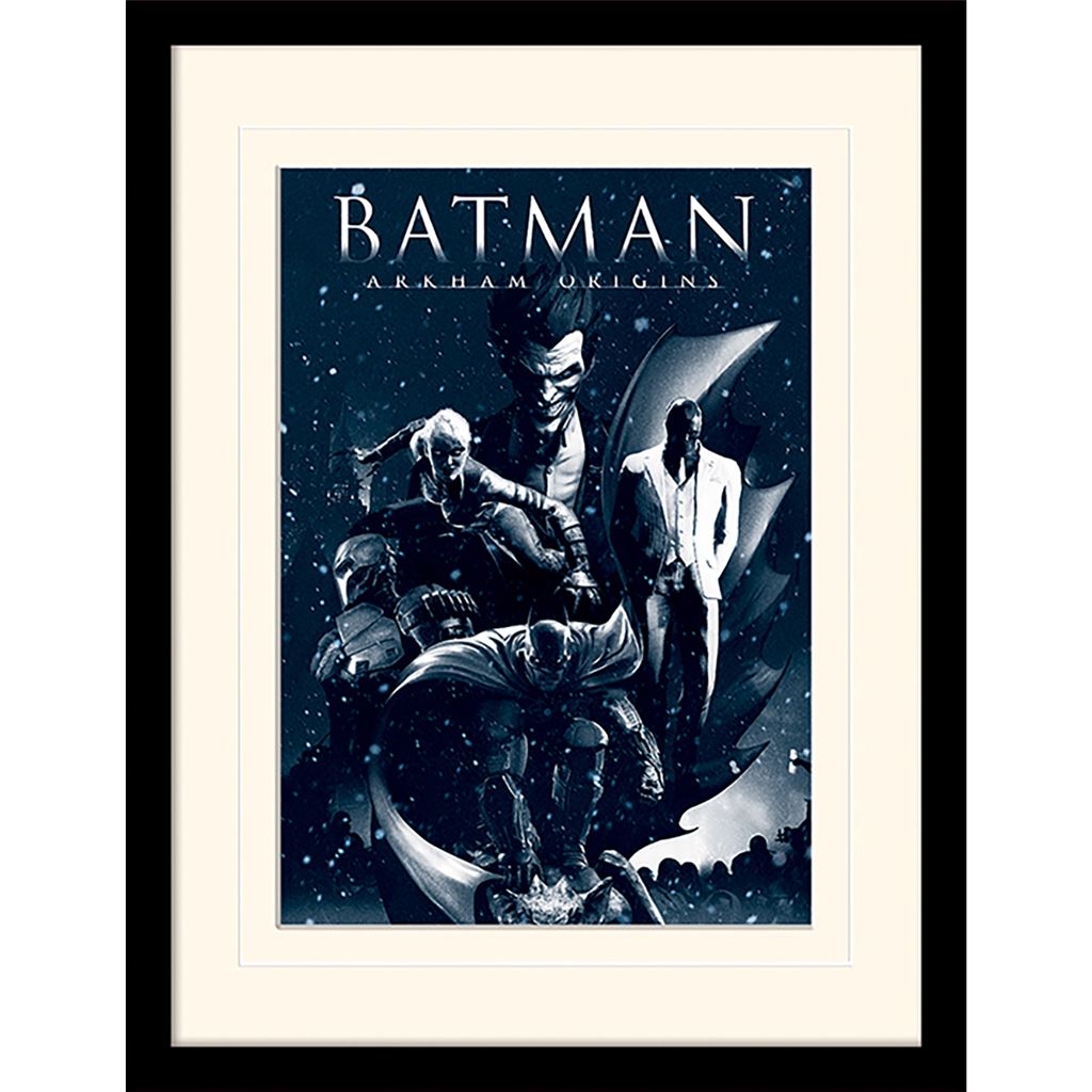 Batman Arkham Origins (Montage) 30 x 40cm Collector Print (Mounted Framed)