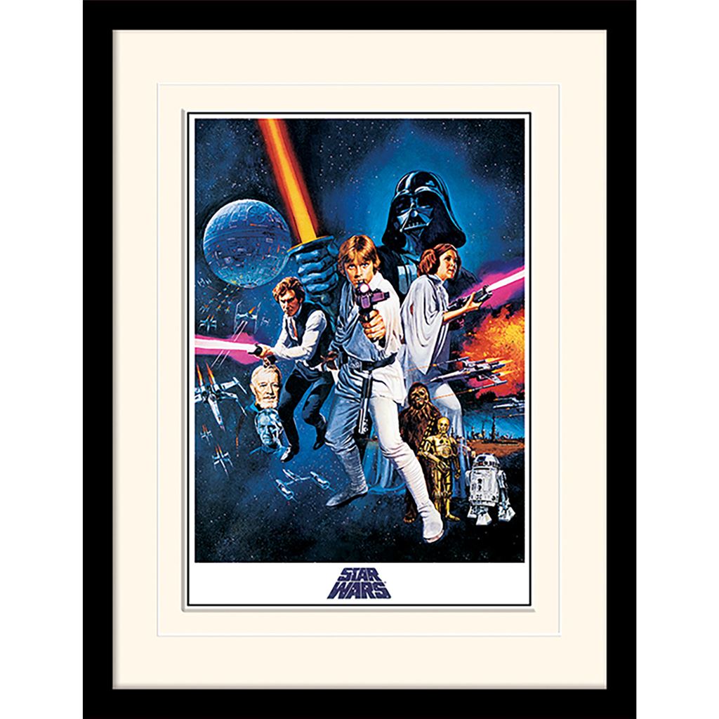 Star Wars A New Hope (One Sheet) 30 x 40cm Collector Print (Mounted Framed)