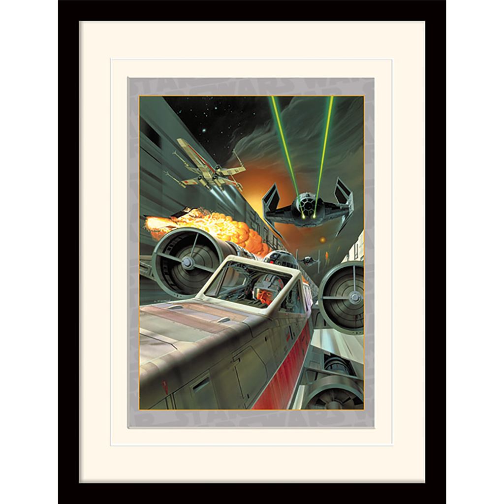 Star Wars (Death Star Assault) 30 x 40cm Collector Print (Mounted Framed)