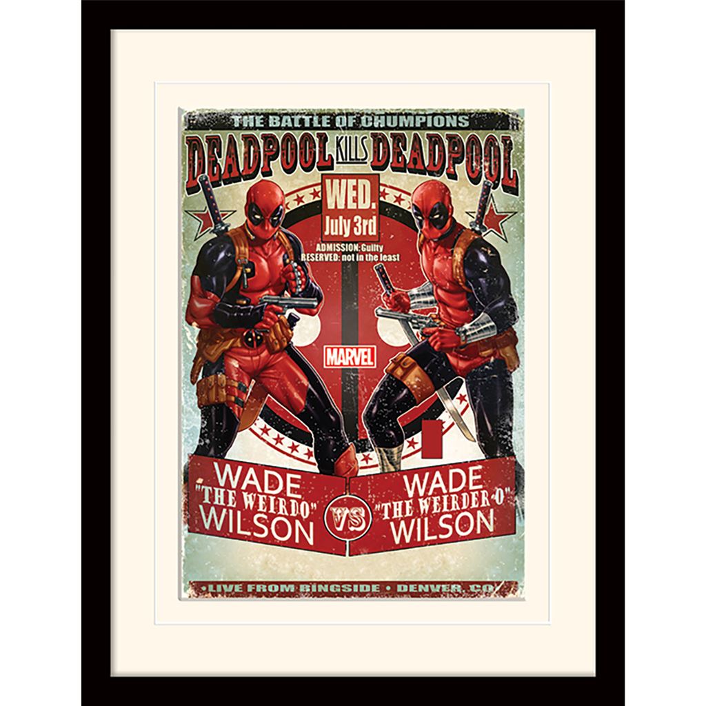 Deadpool (Wade Vs Wade) 30 x 40cm Collector Print (Mounted Framed)