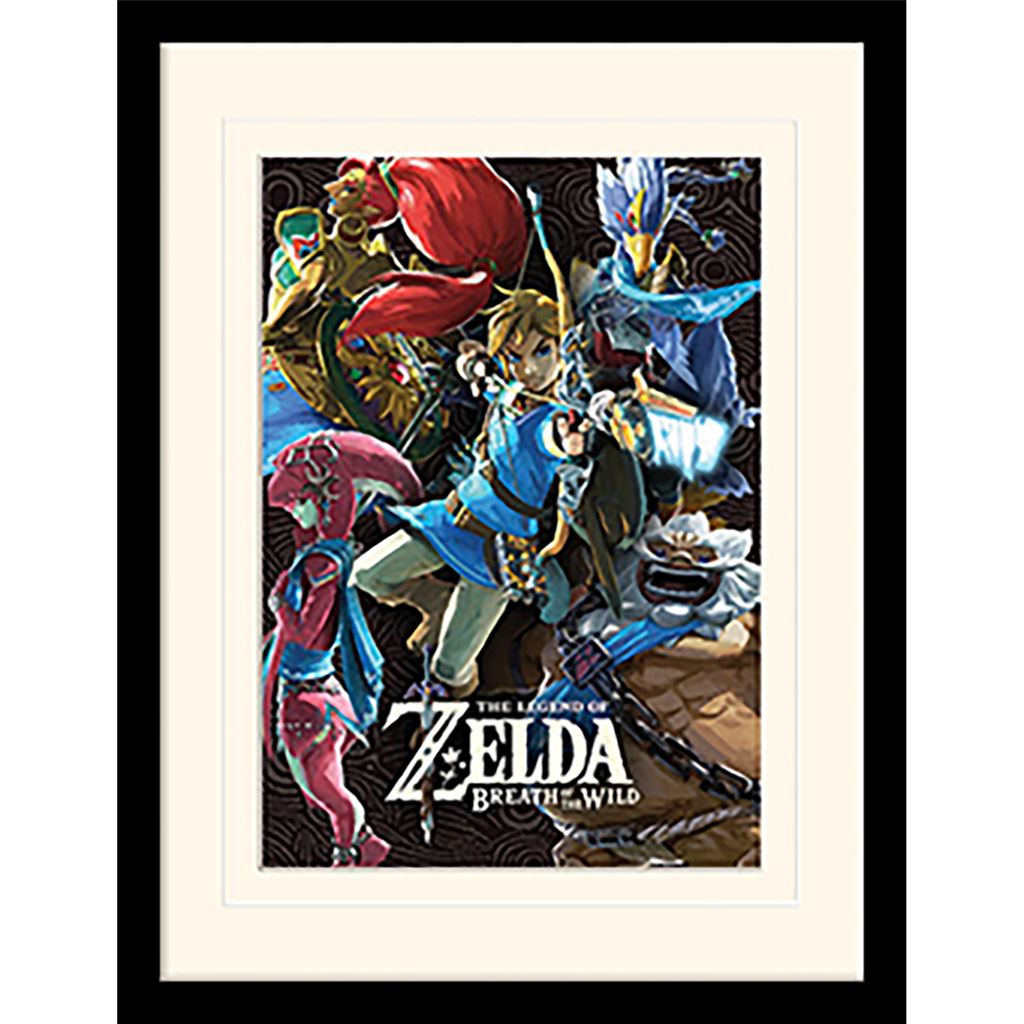 The Legend Of Zelda: Breath of the Wild (Champions) 30 x 40cm Collector Print (Mounted Framed)