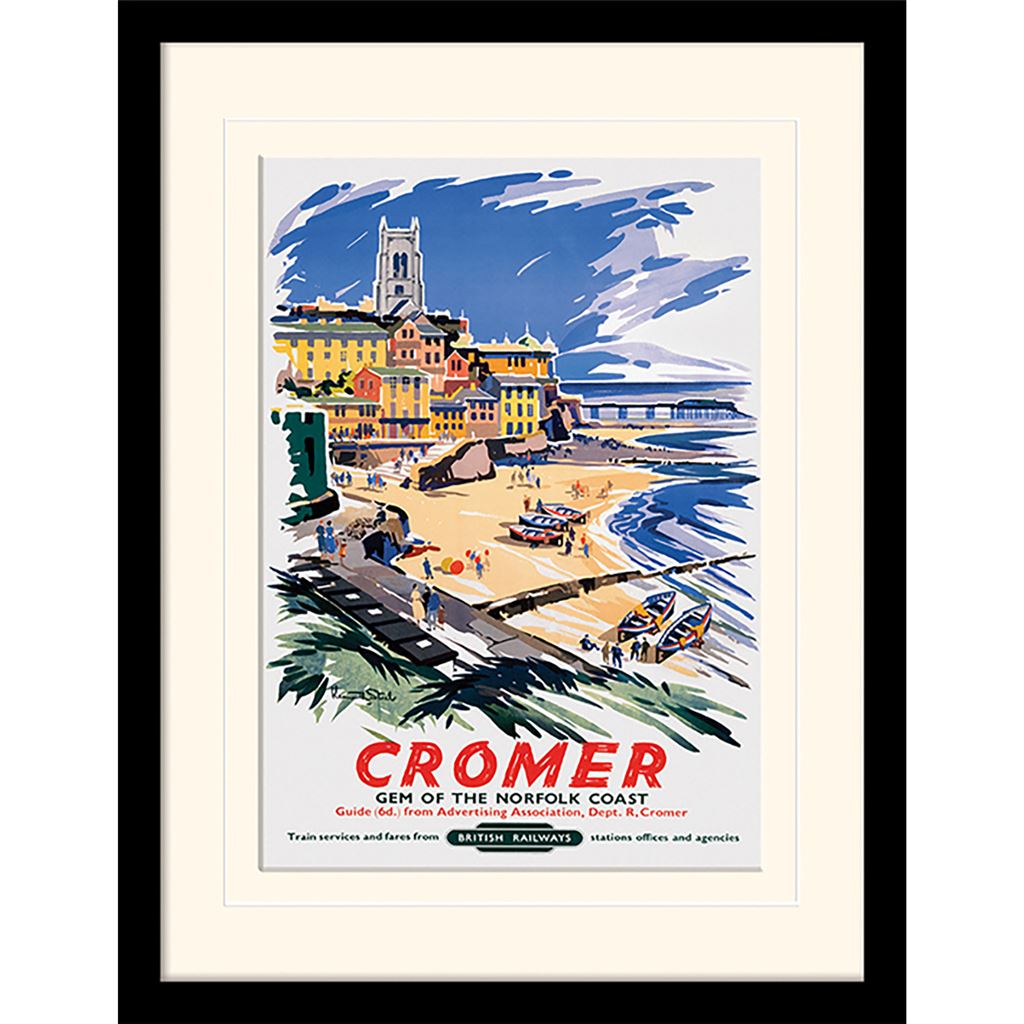 Cromer (Boats By Kenneth Steel) 30 x 40cm Collector Print (Mounted Framed)