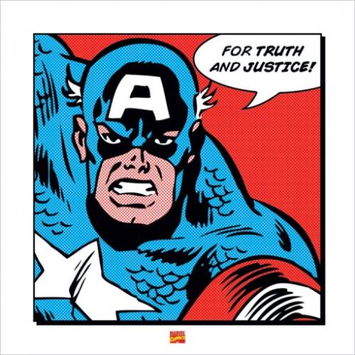 D - CAPTAIN AMERICA (FOR TRUTH AND JUSTICE) 40X40