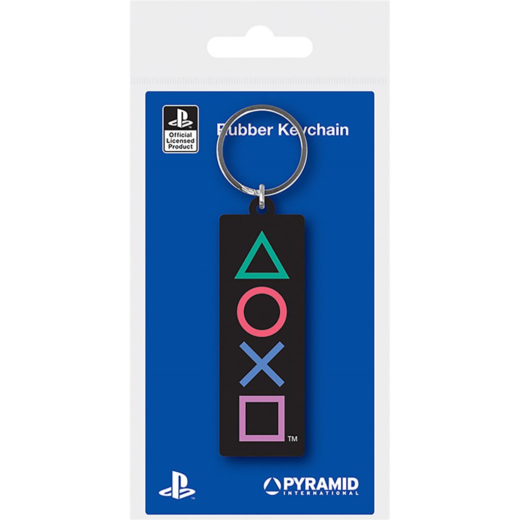 PLAYSTATION (SHAPES) RUBBER KEYCHAIN