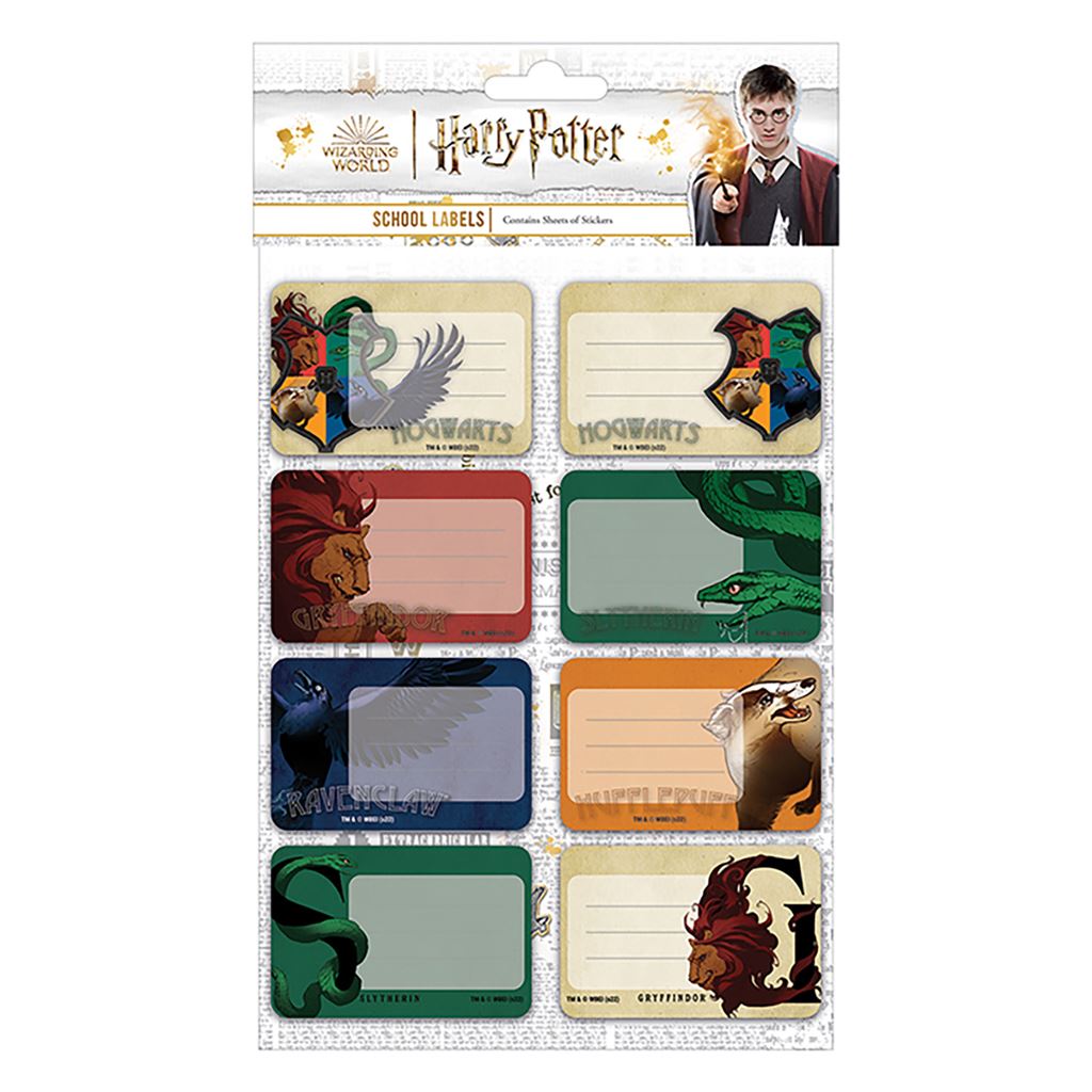 HARRY POTTER (INTRICATE HOUSES) SCHOOL LABELS