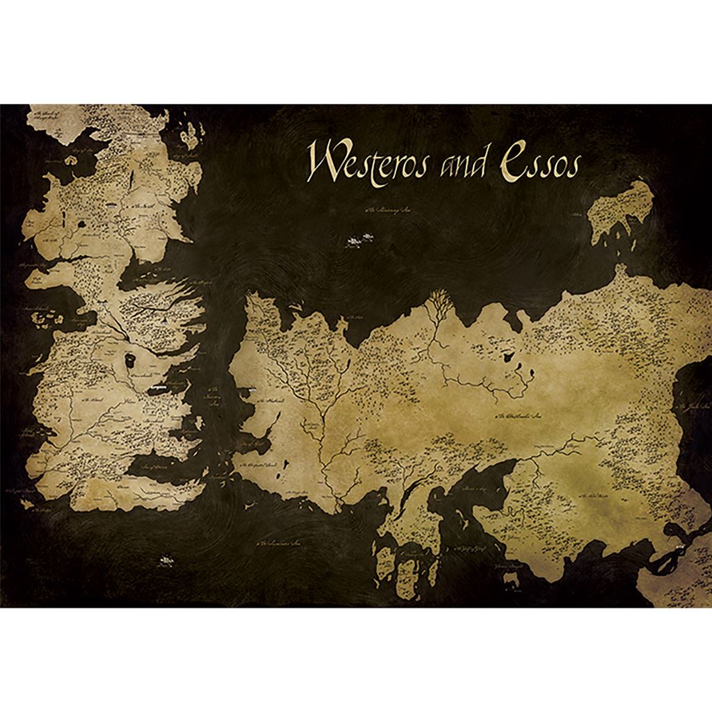 GAME OF THRONES (WESTEROS AND ESSOS ANTIQUE MAP) 85X120